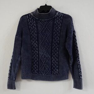 House of‎ Harlow 1960 Navy Cable Knit Sweater – Size S, 100% Cotton